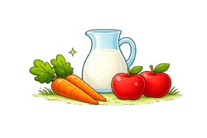 Obst, Gemüse und Milch für Schule und Kindergarten